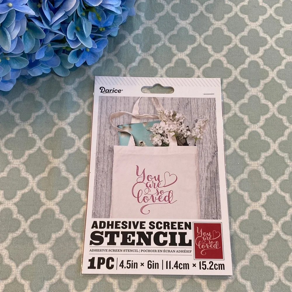 Darice You are so Loved Adhesive Screen Stencil NEW
